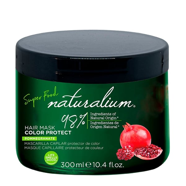 Mascarilla capilar com extrato de Granada Naturalium Superfood (300ml): Ideal para proteger e prolongar a intensidade da cor